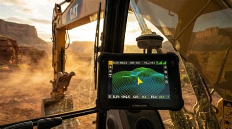 GPS and 3D machine control equipped dozer working to grade